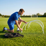 Football training passing arcs made of 34mm PVC