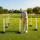 Freestanding Plastic Post & Chain Barrier Set for crowd control