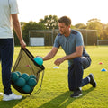 Football carry bag with 12 footballs, durable mesh
