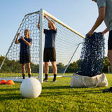 Football goal nets 24 x 8 ft, durable HDPE for clubs and schools