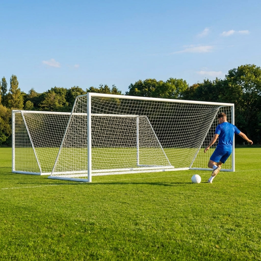 Steel football goal 24ft x 8ft for outdoor use