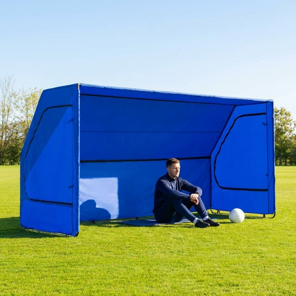 Portable team shelter in 10 colours with steel frame for sports events
