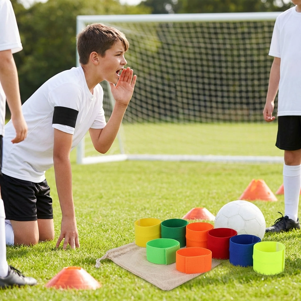 Football captains armband available in various colours for junior and senior players