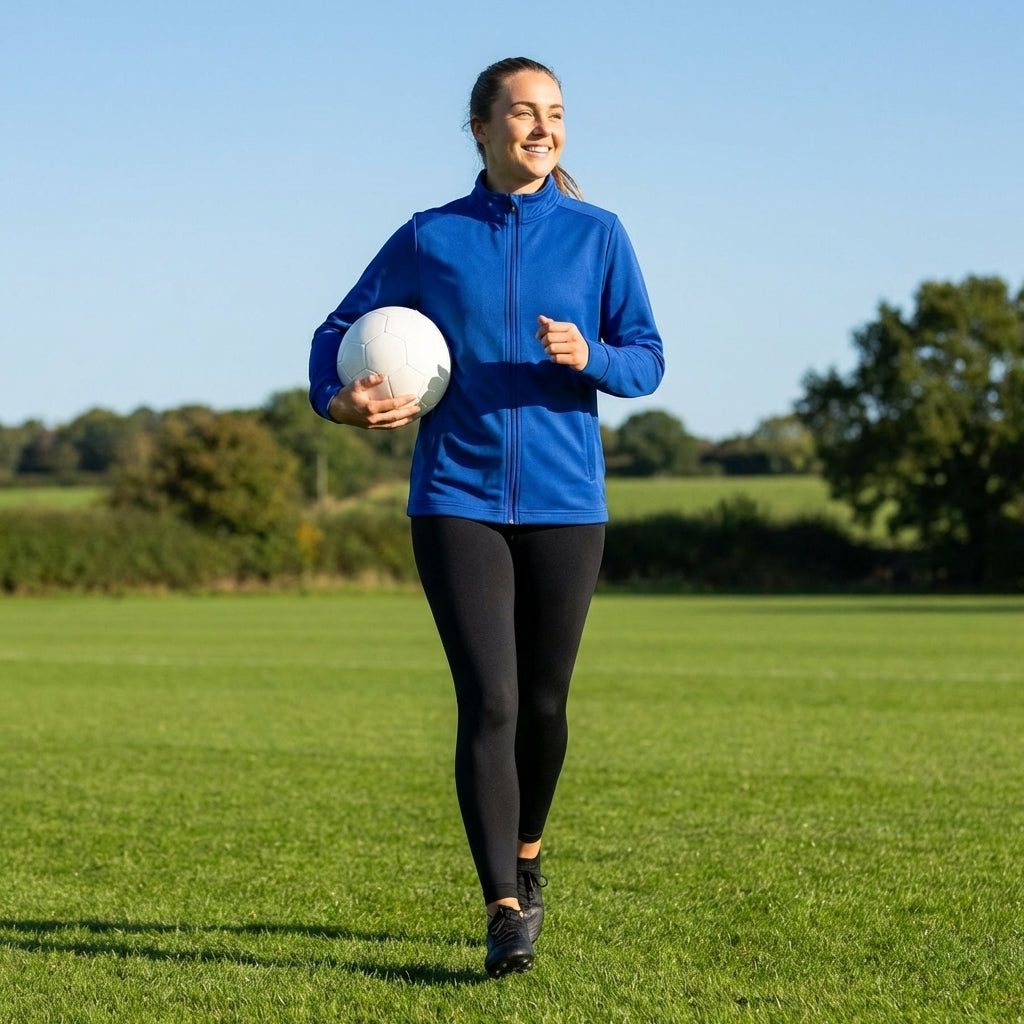 Women's full zip jacket in polyester for sports and leisure