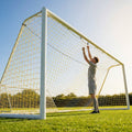Football goal nets 24 x 8 ft, durable HDPE for clubs and schools