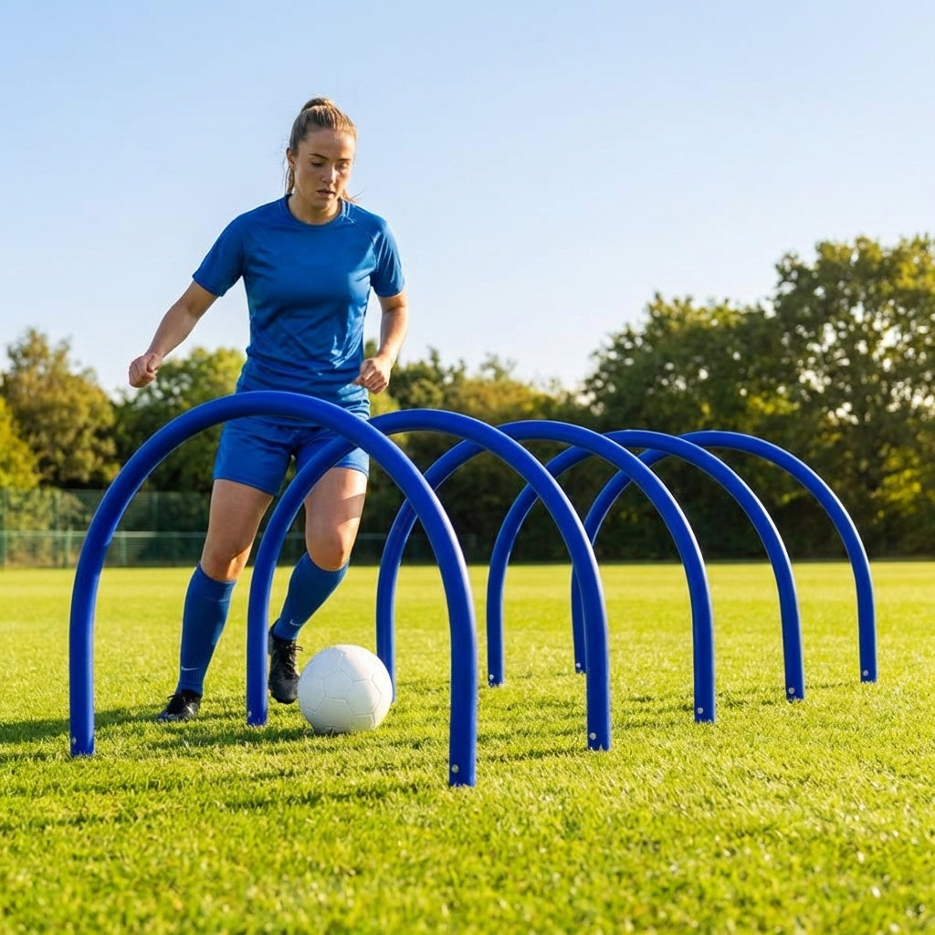 Football Training Passing Arcs, Fluorescent Yellow, High Tensile Plastic