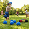 7in cloth dodgeball in red, blue, and yellow/black, perfect for indoor sports