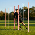 Slalom training poles in vibrant colours for sports practice