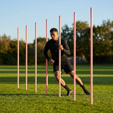 Slalom training poles in vibrant colours for sports practice