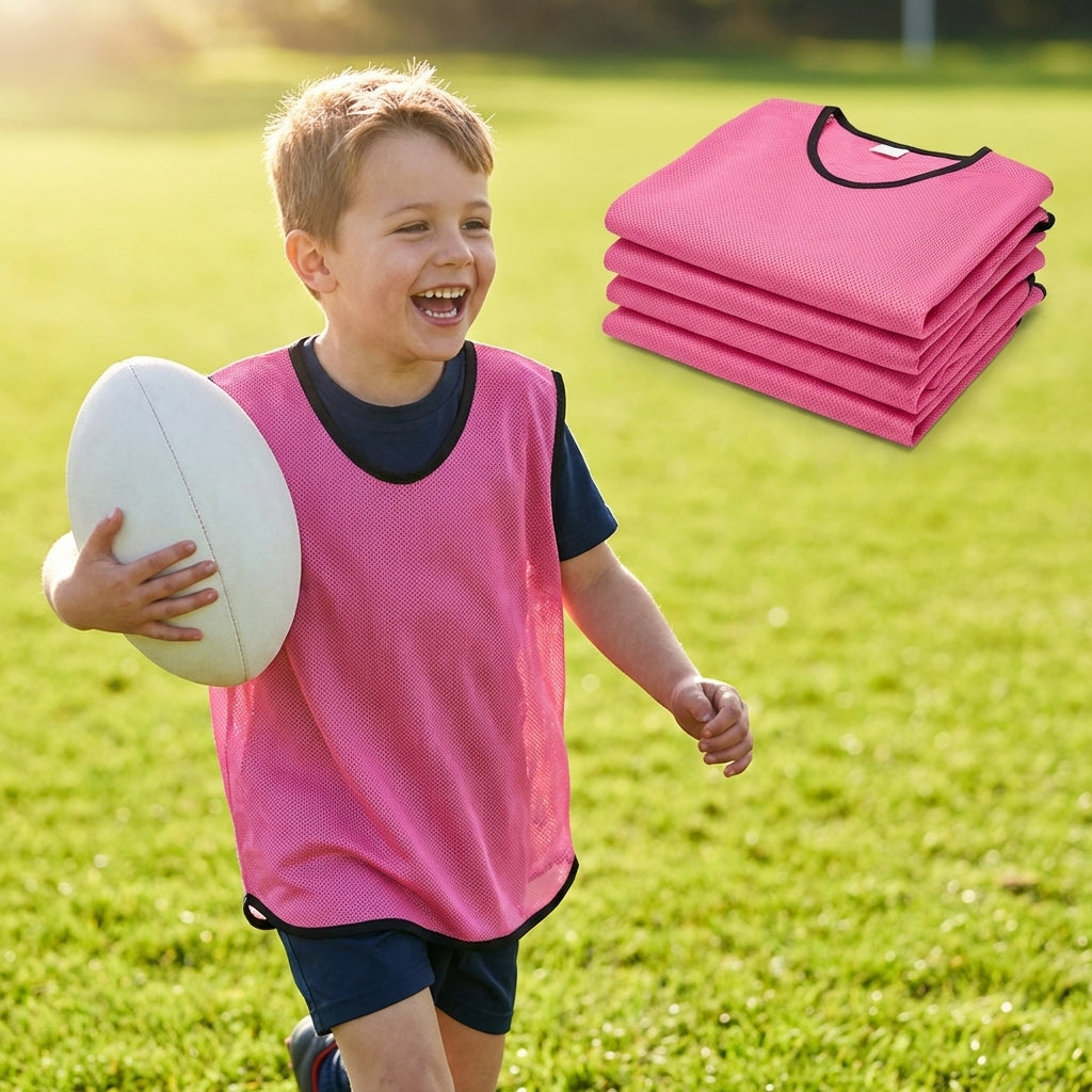 Rugby Training Bibs in Various Colours and Lightweight Mesh