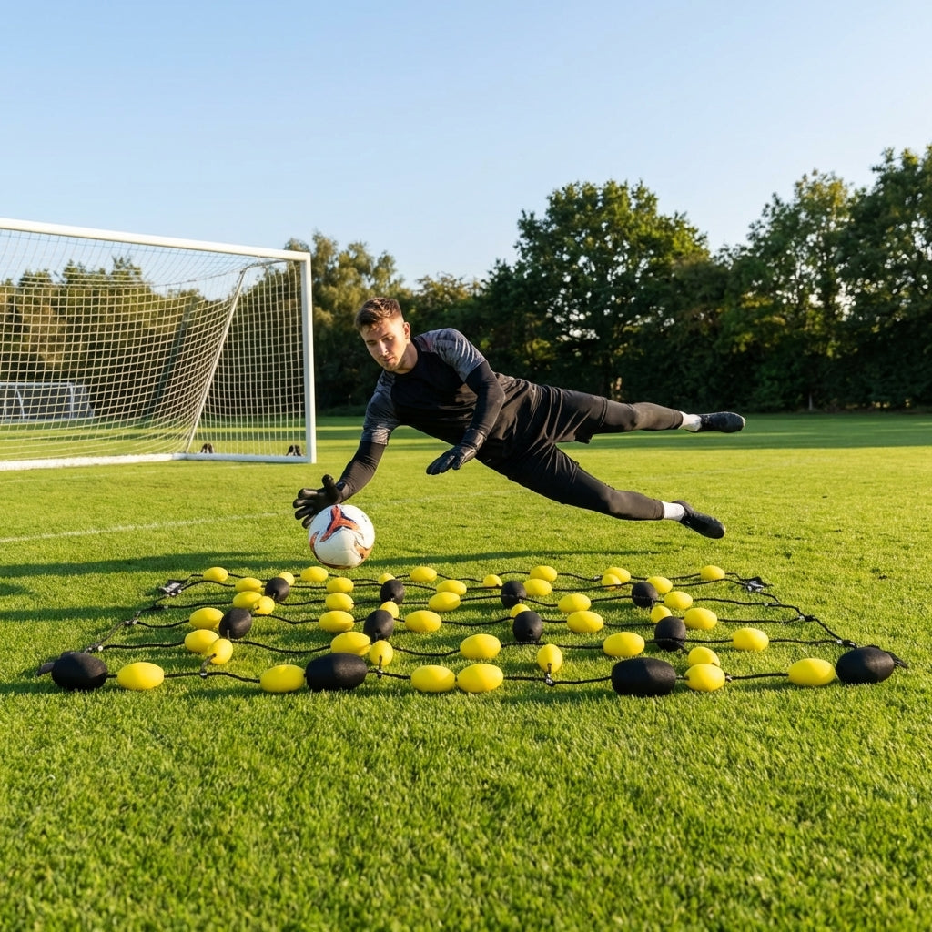 Goalkeeper ball deflector for indoor and outdoor training