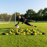 Goalkeeper ball deflector for indoor and outdoor training
