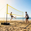 Football tennis net set with adjustable aluminium frame