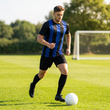 Men's Striped Football Shirt for Matches, Polyester