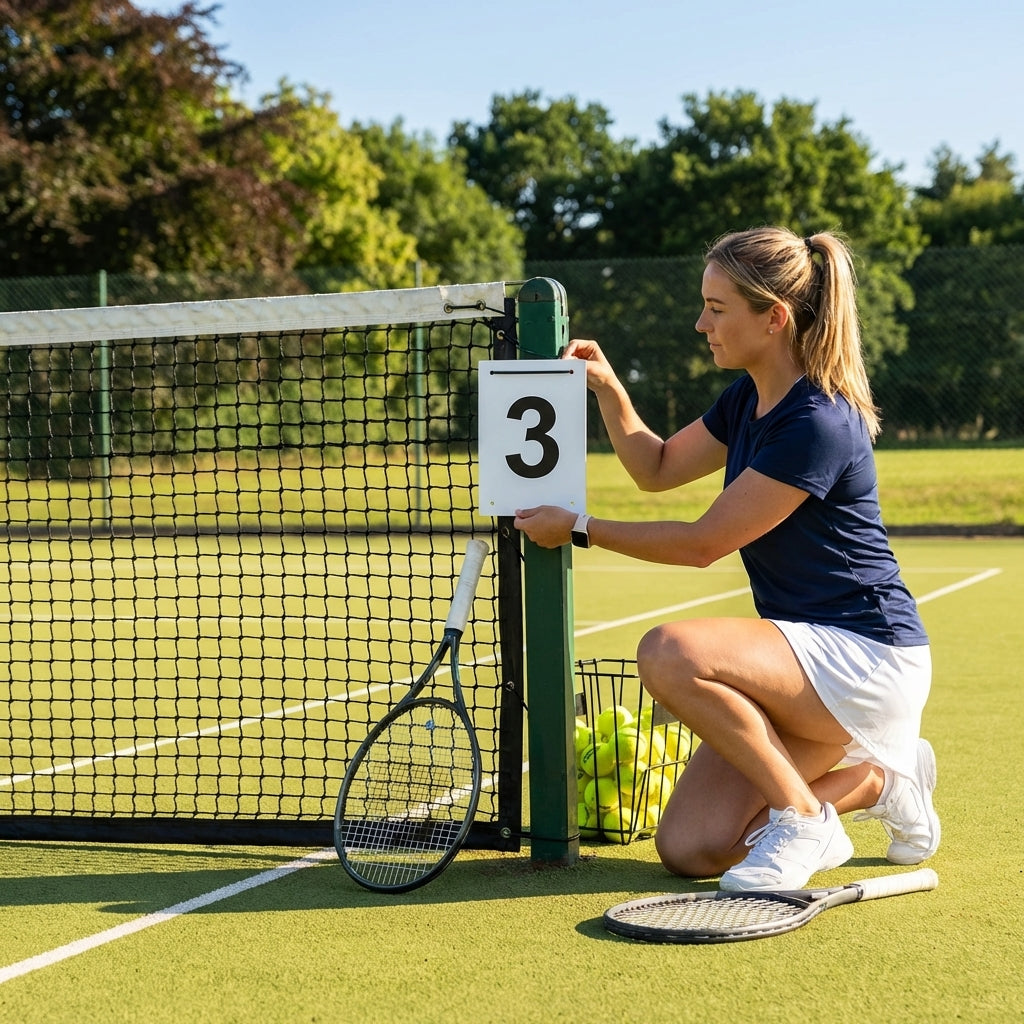 A4 PVC number plates for sports pitches and courts