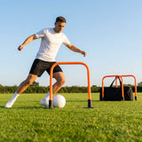 Football training passing arcs made of 34mm PVC