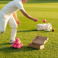 Cricket Balls made from cow-hide leather and Portuguese cork for professional matches