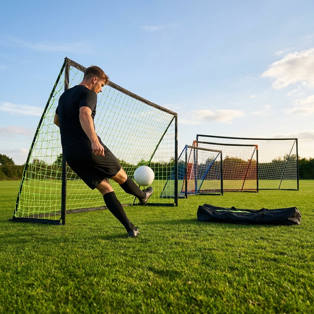 Football goal net in multiple sizes and colours for clubs and gardens
