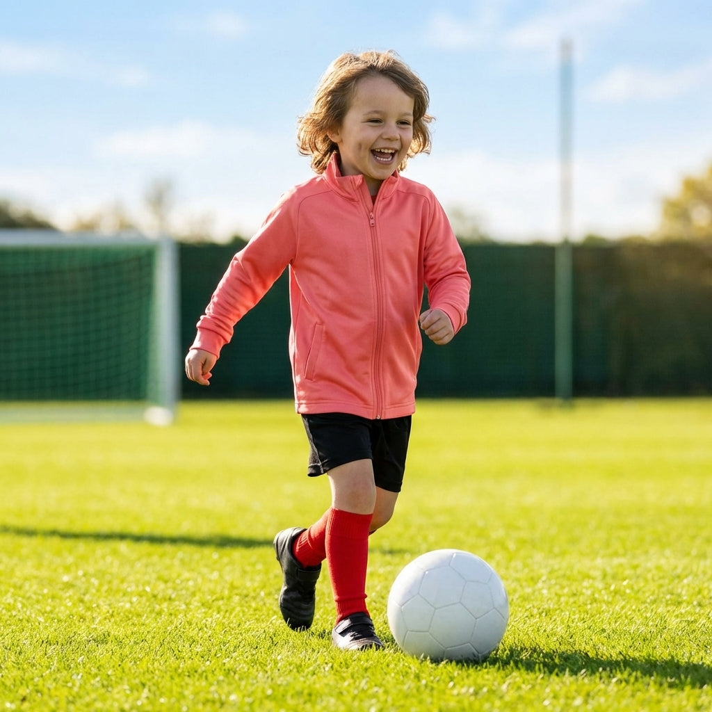 Kids' full zip sports jacket for training and casual wear