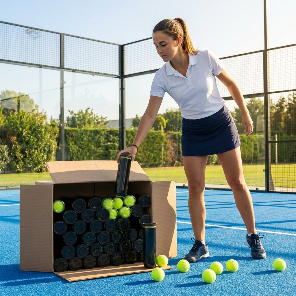 Professional padel balls with DuraCore and FluroFelt technology