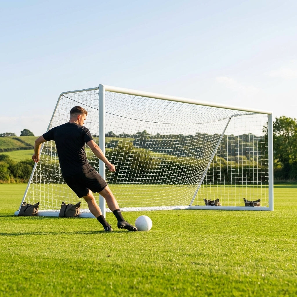 16ft x 7ft aluminium football goal for youth teams
