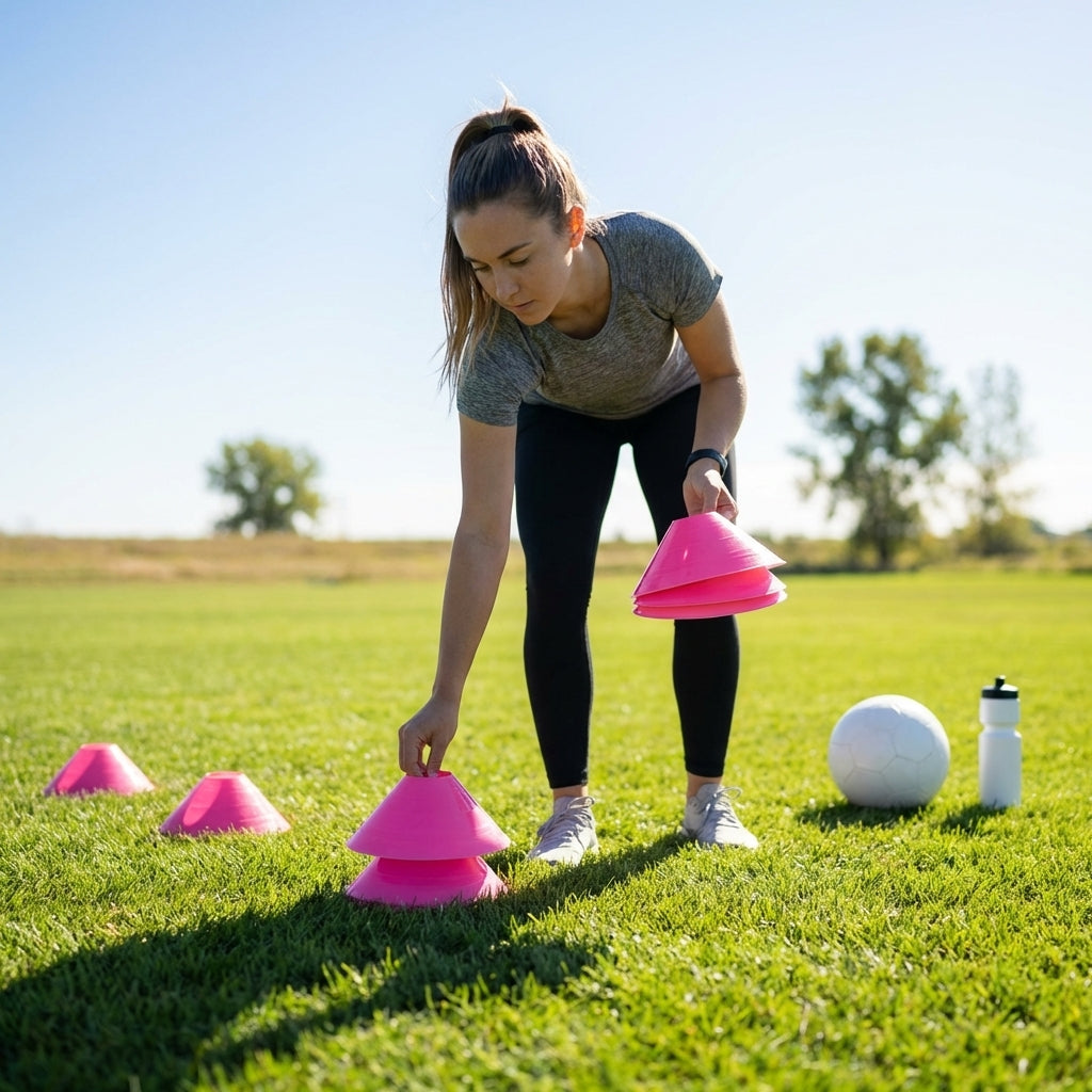 Training cones for sports practice, durable 12-inch cones