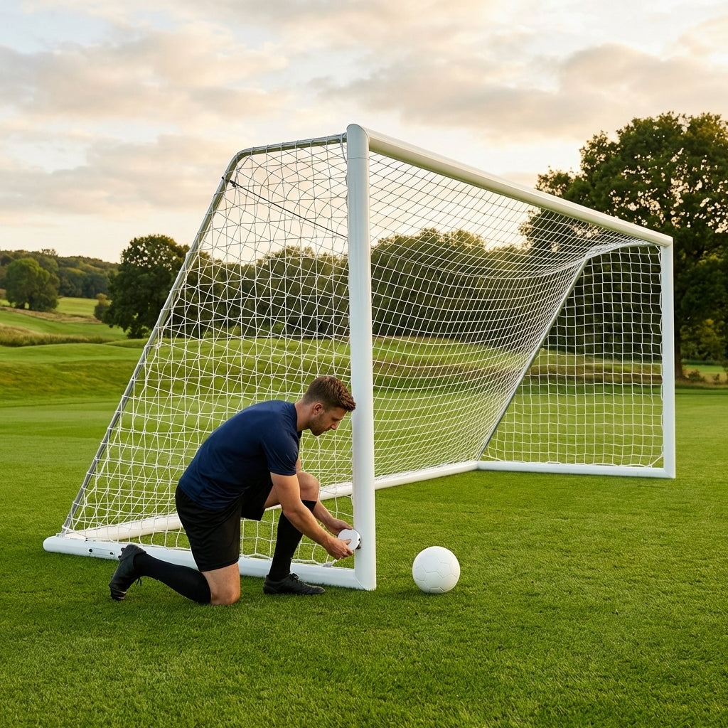 21ft x 7ft reinforced aluminium football goal