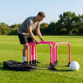 Football training passing arcs made of 34mm PVC