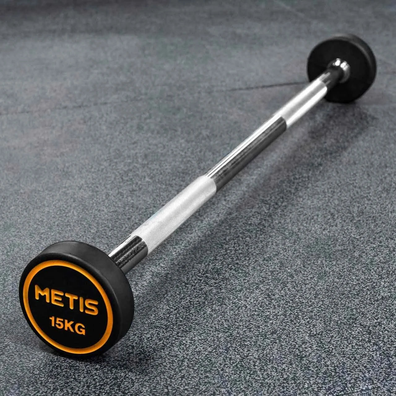 Rubber barbell weights with cast iron core for gym and home use