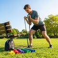 Multi-colour resistance bands made from natural latex for gym and home use