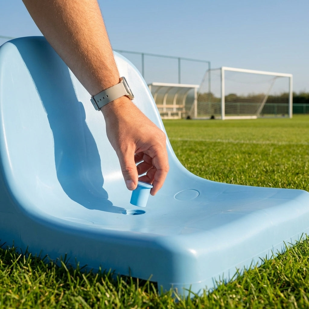Replacement bungs for dugout seats in various colours