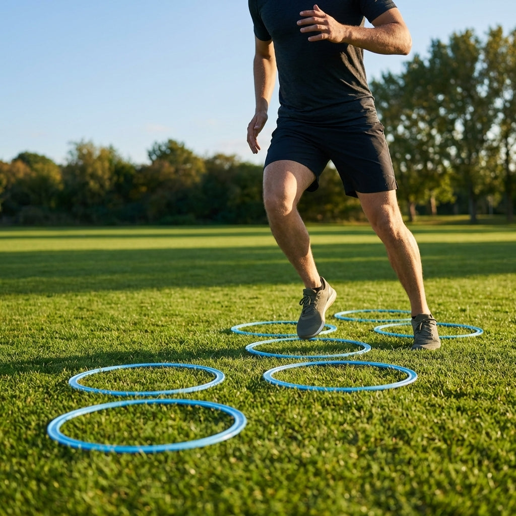 Agility Training Rings Pack of 6 with carry bag and clips