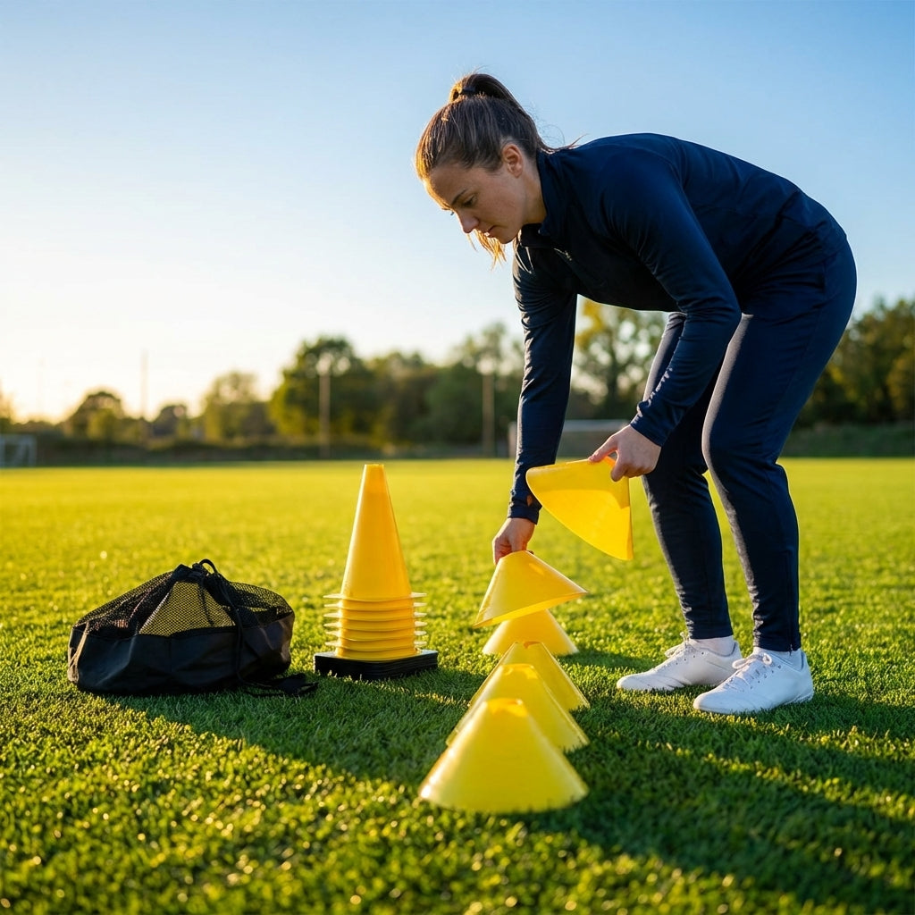 Training cones for sports practice, durable 12-inch cones