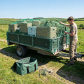 Ultra heavy duty trailer nets for secure cargo transport