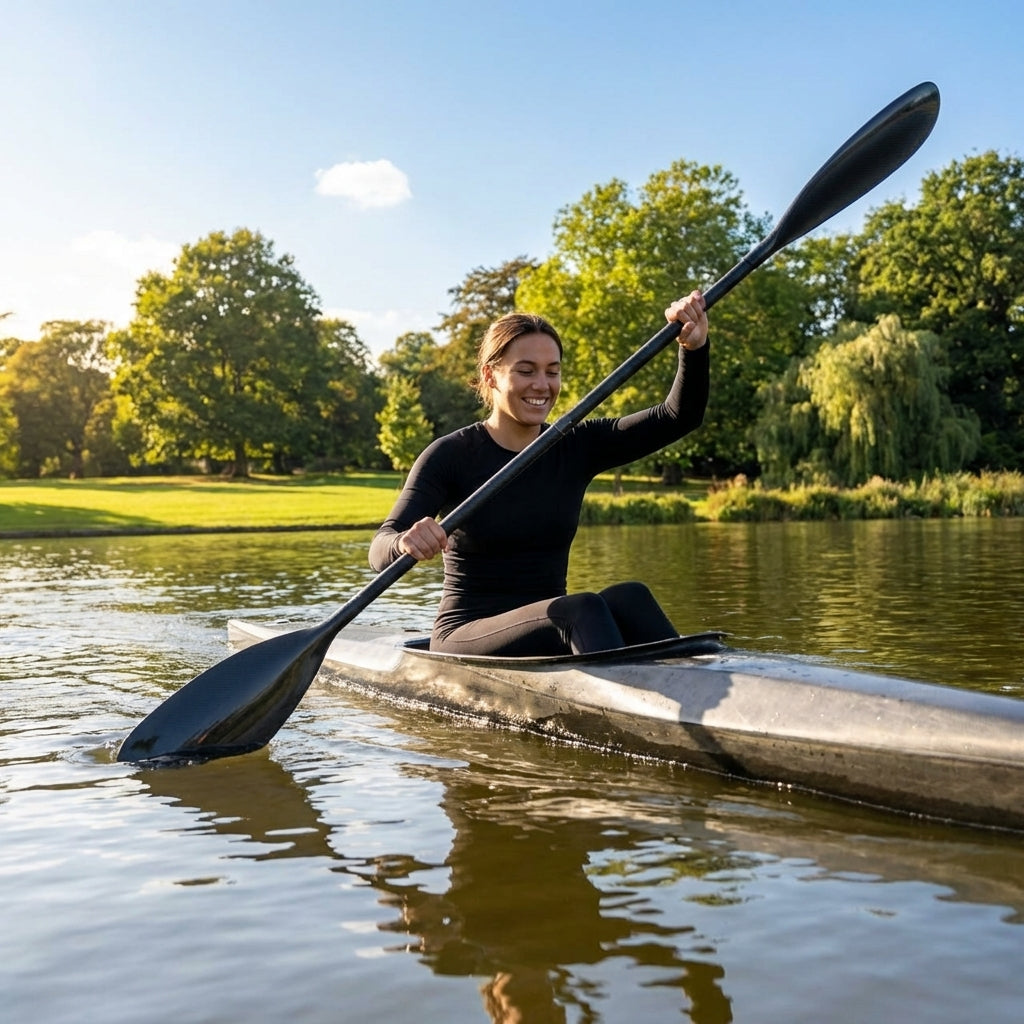 Adjustable aluminium kayak paddles for water sports