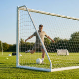 Replacement goal net for 8x6ft football goals in white HDPE