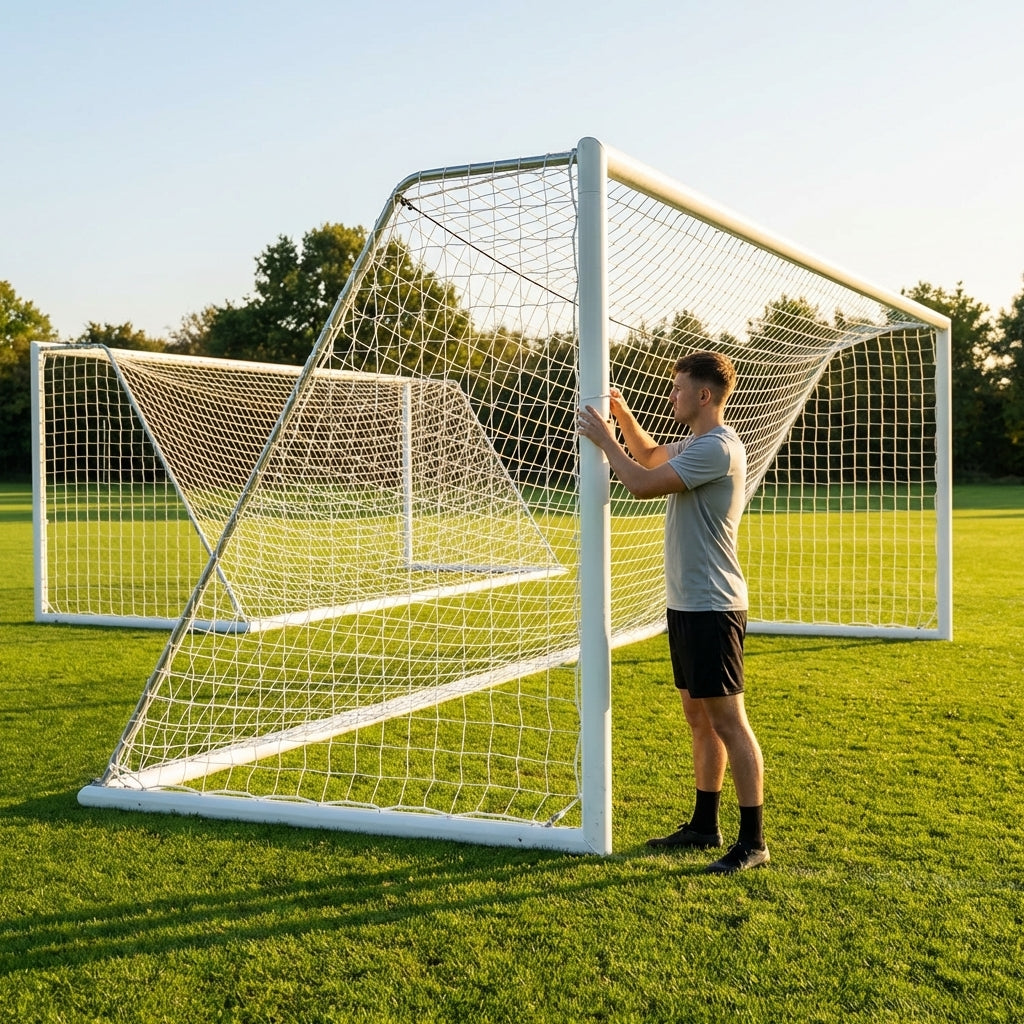 Replacement football goal nets for Alu110 goals, various sizes in white