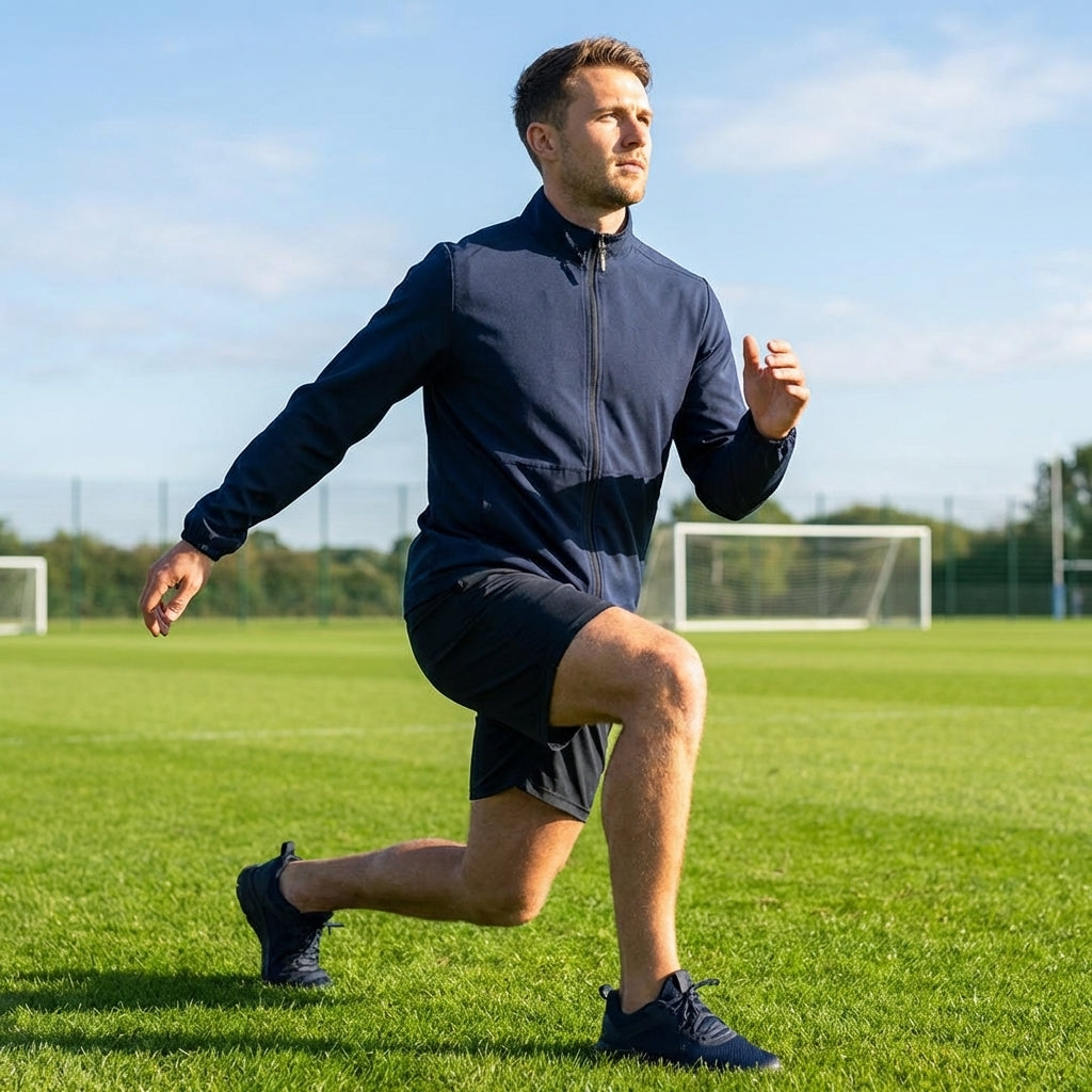 Windbreaker jacket in black and navy, ideal for training and casual use