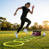 Agility Training Rings Pack of 6 with carry bag and clips