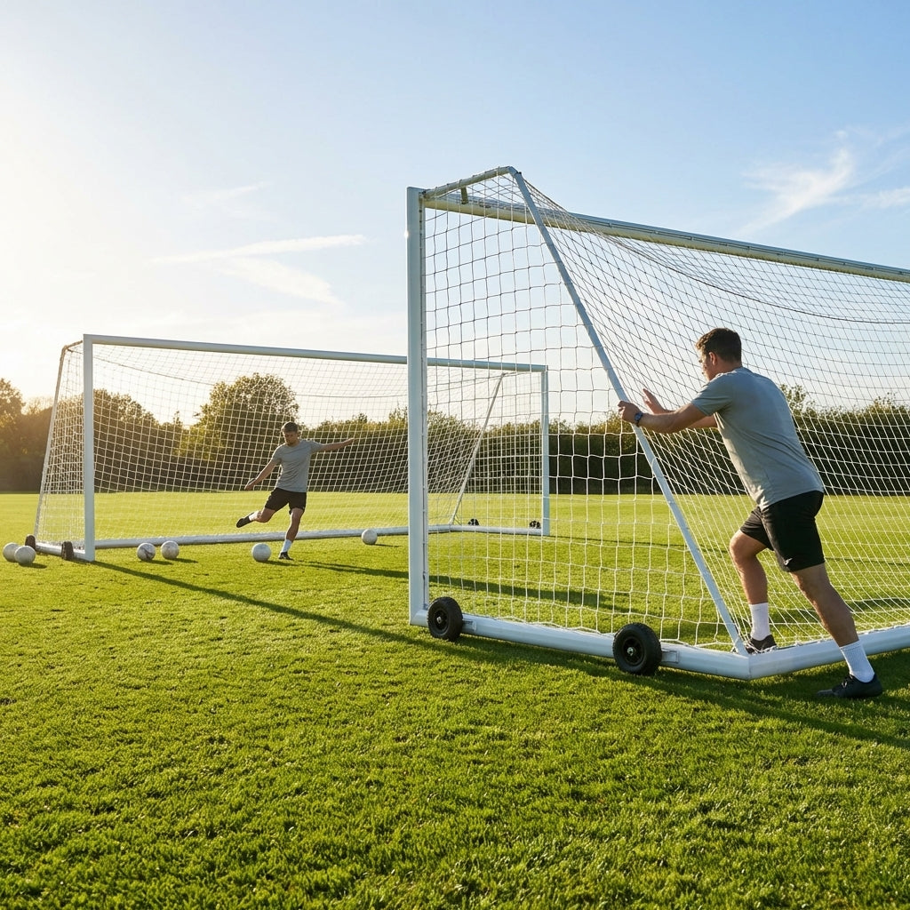 Freestanding Football Goal – 12ft x 6ft – Aluminium – Youth Matches