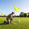 Customisable football corner flags in various colours and weatherproof design