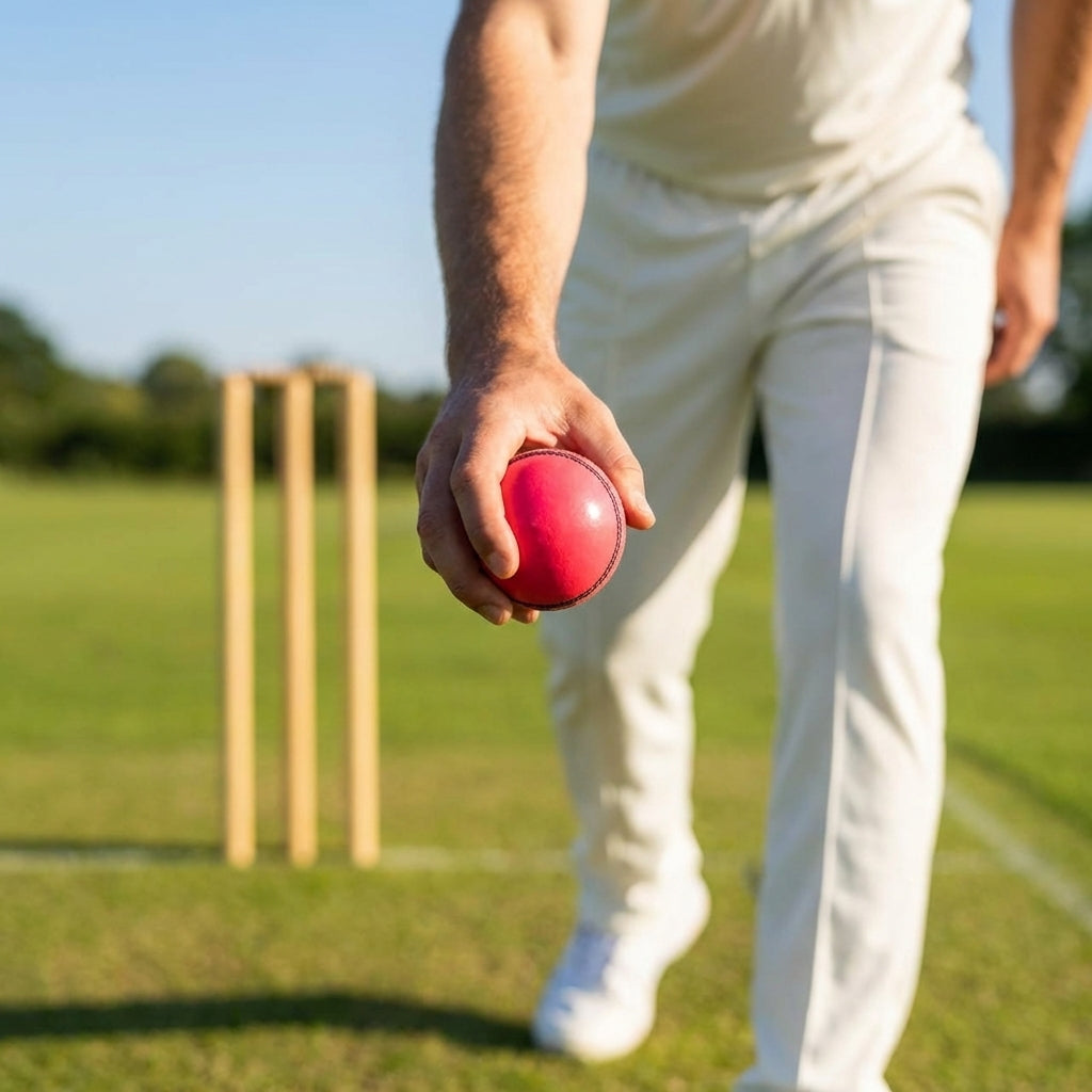 Cricket Balls made from cow-hide leather and Portuguese cork for professional matches