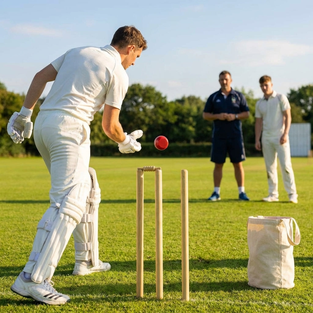 Technique Cricket Ball with raised seam and double flat-sided design