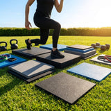 Rubber Gym Flooring Mats in various thicknesses and colours