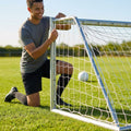 8 x 4 Football Goal Nets in White HDPE for Clubs and Schools