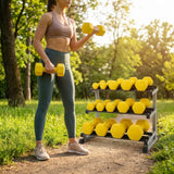Neoprene dumbbells with non-slip coating for home and gym use