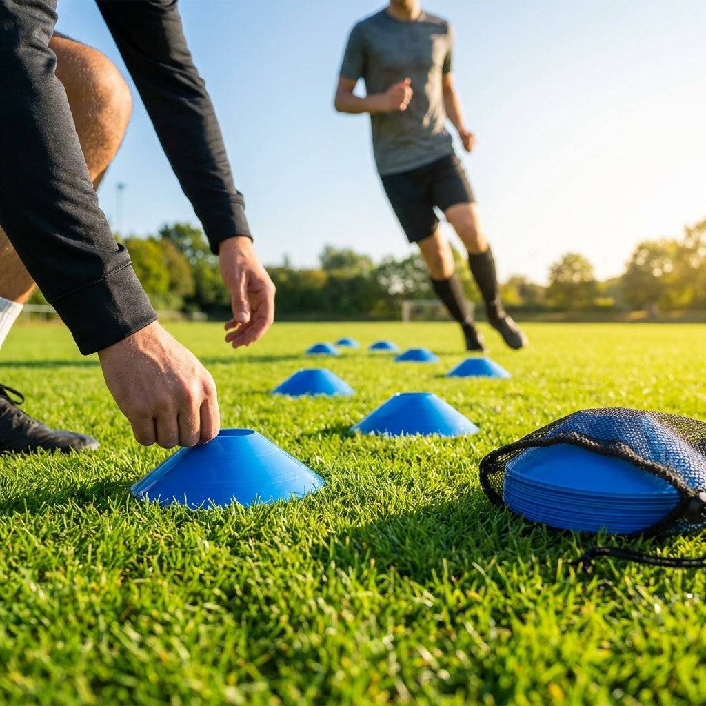 Vibrant flat disc markers for sports training