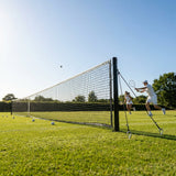 Tennis surround system with netting and poles for home use