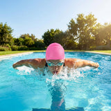 Silicone swimming caps in multiple colours for adults