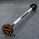 Rubber barbell weights with cast iron core for gym and home use